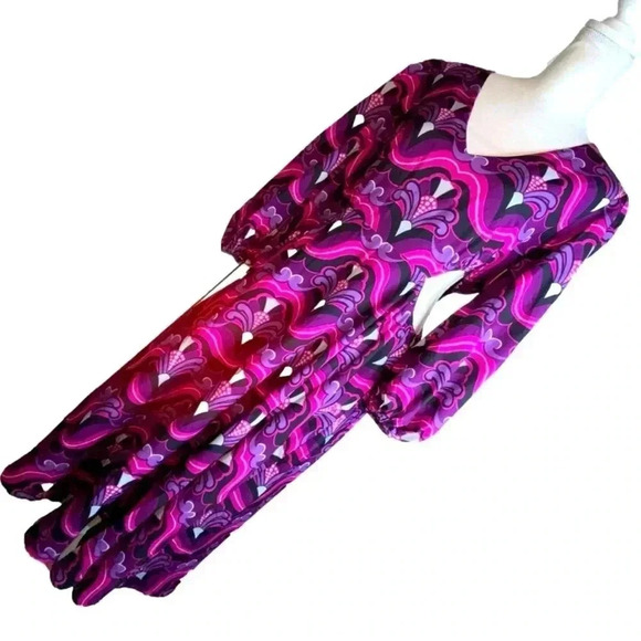 Area Stars Cutout Midriff Long Sleeve Dress NWT Size Large Holiday Party - Picture 9 of 16